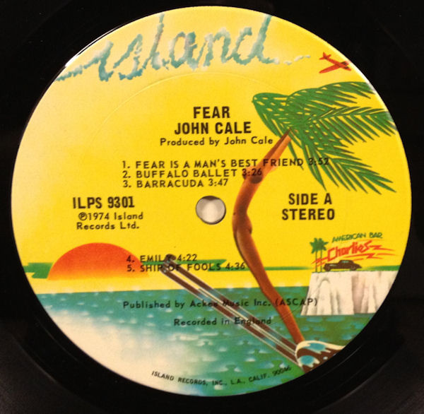 John Cale - Fear | Island Records (ILPS 9301) - 2 John Cale - Fear | Island Records (ILPS 9301) - 2