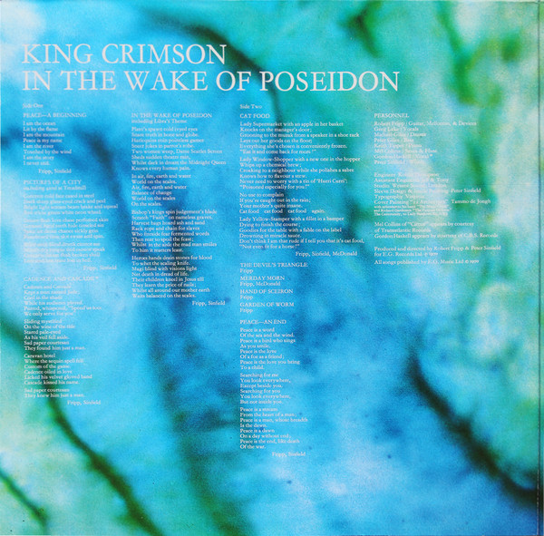 King Crimson - In The Wake Of Poseidon | EG (EGLP 2) - 2