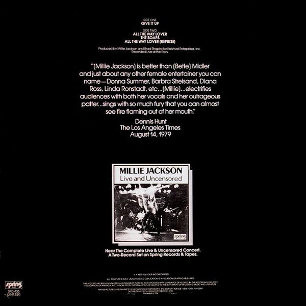 Millie Jackson - A Taste Of Millie | Spring Records (SP D 405) - 2