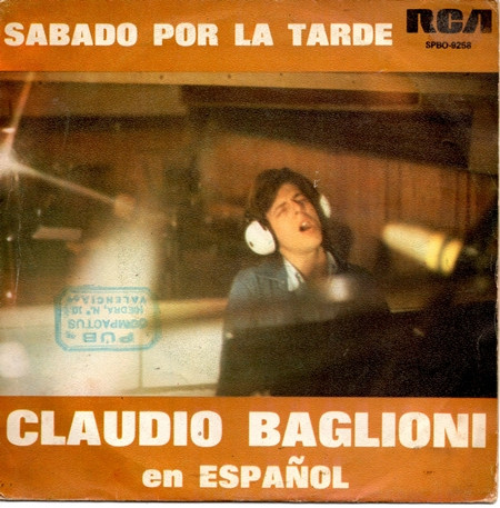 Claudio Baglioni - Sabado Por La Tarde | RCA Victor (SPBO-9258) - main