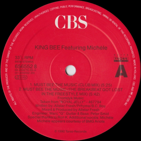 King Bee - Must Bee The Music / Havin' A Good Time | CBS (656552 8) - 3 King Bee - Must Bee The Music / Havin' A Good Time | CBS (656552 8) - 3