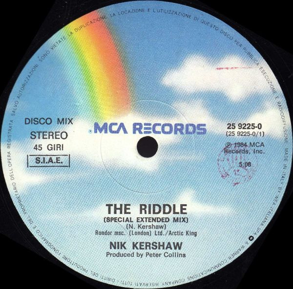 Nik Kershaw - The Riddle | MCA Records (25 9225-0) - 2