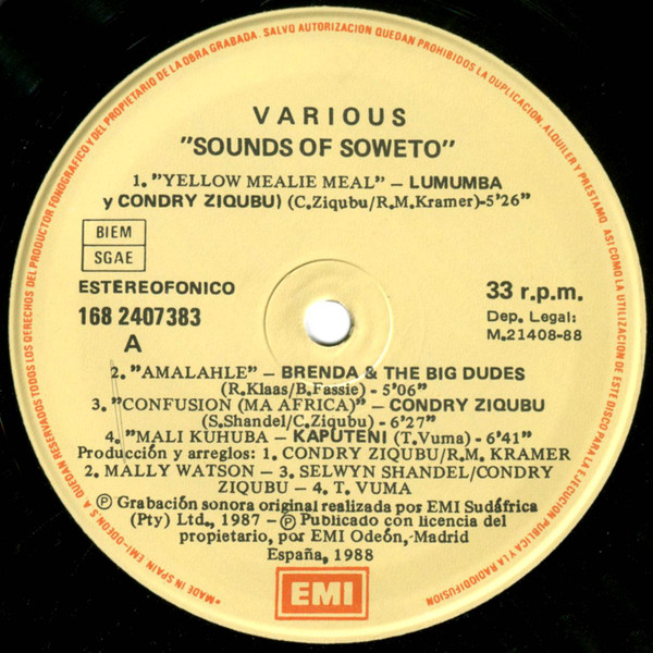 Various - Sounds Of Soweto | EMI (168 24 0738 3) - 3 Various - Sounds Of Soweto | EMI (168 24 0738 3) - 3
