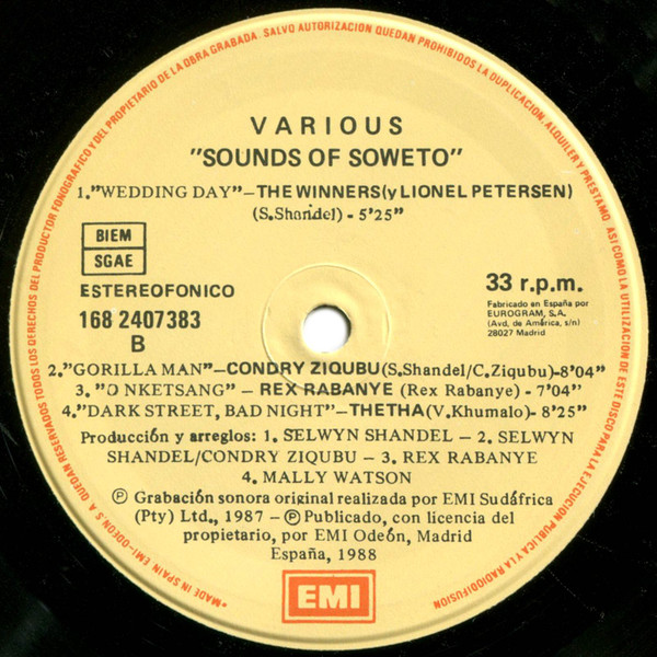 Various - Sounds Of Soweto | EMI (168 24 0738 3) - 4 Various - Sounds Of Soweto | EMI (168 24 0738 3) - 4