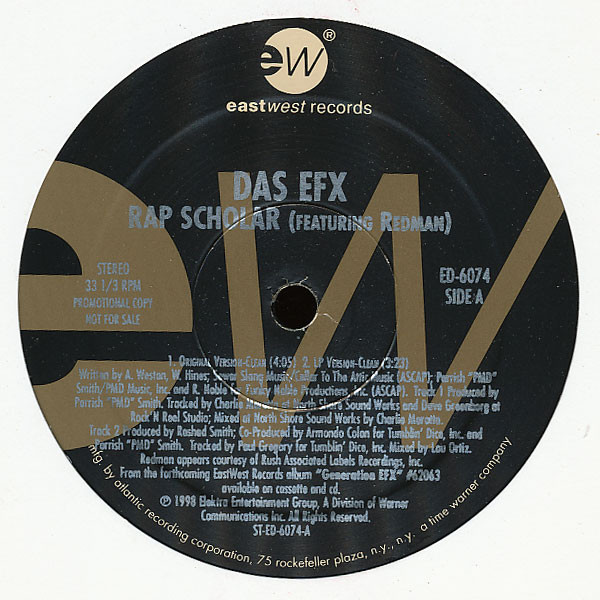 Das EFX - Rap Scholar | EastWest Records America (ED 6074) - main