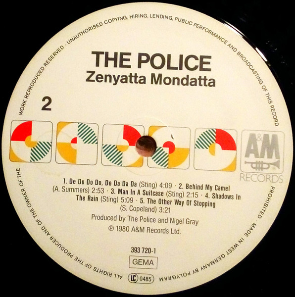 The Police - Zenyatta Mondatta | A&M Records (393 720-1) - 4