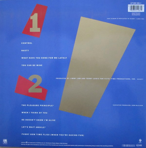 Janet Jackson - Control | A&M Records (395 106-1) - 2 Janet Jackson - Control | A&M Records (395 106-1) - 2