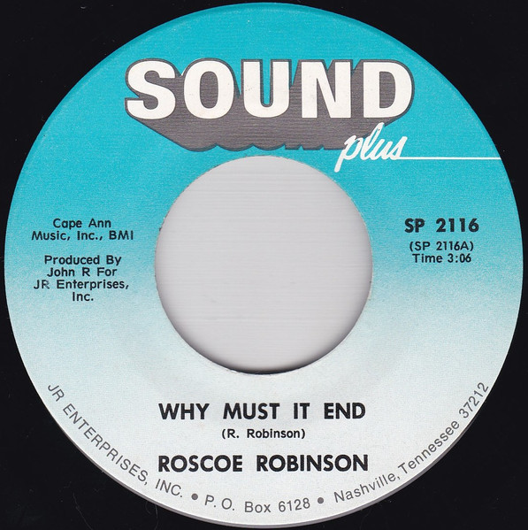Roscoe Robinson - Why Must It End / How Many Times Must I Knock | Sound Plus (SP 2116) - main Roscoe Robinson - Why Must It End / How Many Times Must I Knock | Sound Plus (SP 2116) - main