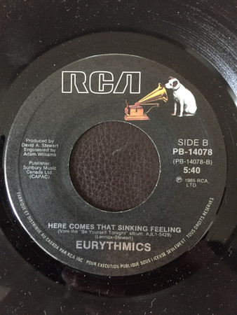 Eurythmics - Would I Lie To You? | RCA (PB-14078) - 4