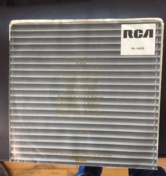 Eurythmics - Would I Lie To You? | RCA (PB-14078) - 2