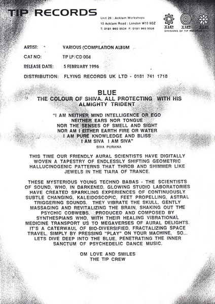 Various - Blue | TIP Records (TIPLP 004) - 2