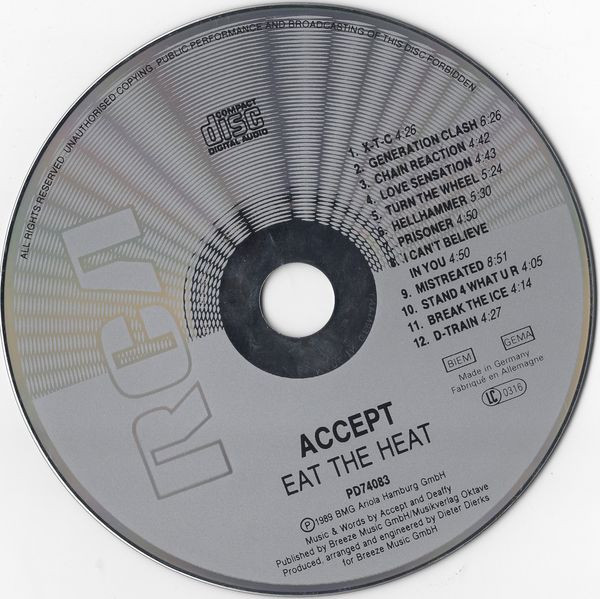 Accept - Eat The Heat | RCA (PD 74083) - 4 Accept - Eat The Heat | RCA (PD 74083) - 4
