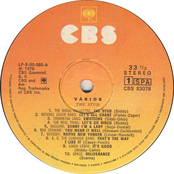 Various - Smash Hits From The Original Film Soundtrack "The Stud" | CBS (CBS 83078) - 3