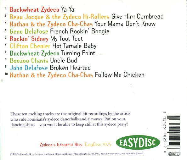 Various - Zydeco's Greatest Hits | EasyDisc (EDCD 7025) - 2