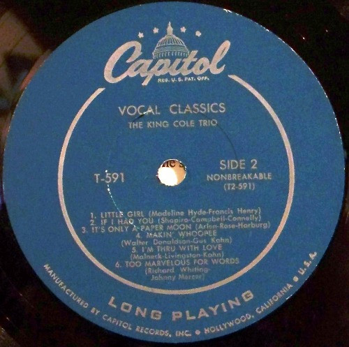 The Nat King Cole Trio - Vocal Classics | Capitol Records (T 591) - 4 The Nat King Cole Trio - Vocal Classics | Capitol Records (T 591) - 4