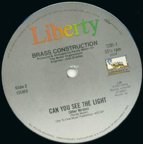 Brass Construction - Can You See The Light | Liberty (7201) - 2 Brass Construction - Can You See The Light | Liberty (7201) - 2