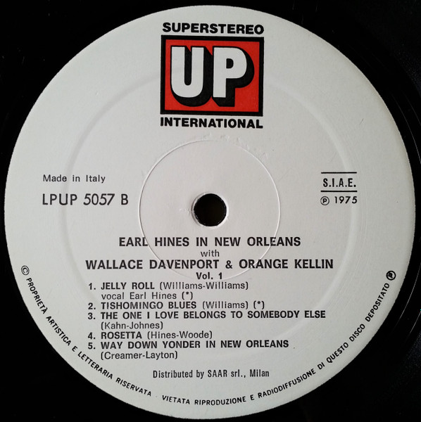 Earl Hines , Wallace Davenport , Orange Kellin - Earl Hines In New Orleans - Vol. 1 | Up (LPUP 5057) - 4 Earl Hines , Wallace Davenport , Orange Kellin - Earl Hines In New Orleans - Vol. 1 | Up (LPUP 5057) - 4