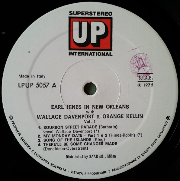 Earl Hines , Wallace Davenport , Orange Kellin - Earl Hines In New Orleans - Vol. 1 | Up (LPUP 5057) - 3 Earl Hines , Wallace Davenport , Orange Kellin - Earl Hines In New Orleans - Vol. 1 | Up (LPUP 5057) - 3