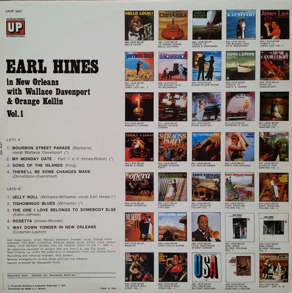 Earl Hines , Wallace Davenport , Orange Kellin - Earl Hines In New Orleans - Vol. 1 | Up (LPUP 5057) - 2 Earl Hines , Wallace Davenport , Orange Kellin - Earl Hines In New Orleans - Vol. 1 | Up (LPUP 5057) - 2