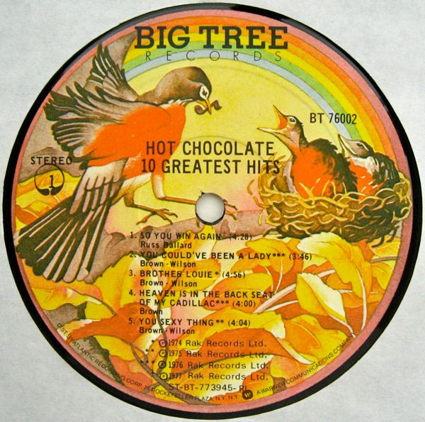 Hot Chocolate - 10 Greatest Hits | Big Tree Records (BT 76002) - 3 Hot Chocolate - 10 Greatest Hits | Big Tree Records (BT 76002) - 3