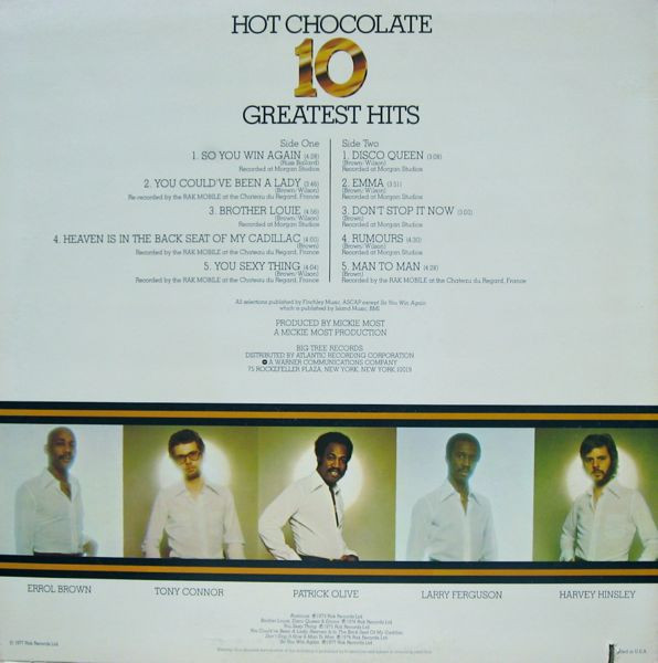 Hot Chocolate - 10 Greatest Hits | Big Tree Records (BT 76002) - 2 Hot Chocolate - 10 Greatest Hits | Big Tree Records (BT 76002) - 2