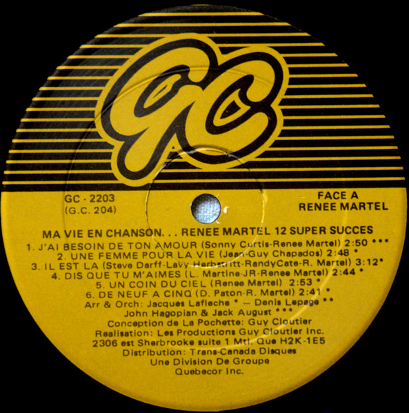 Renée Martel - Ma Vie En Chanson... | GC (G.C. 2203) - 3