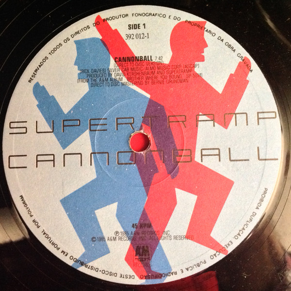 Supertramp - Cannonball | A&M Records (392 012-1) - 3