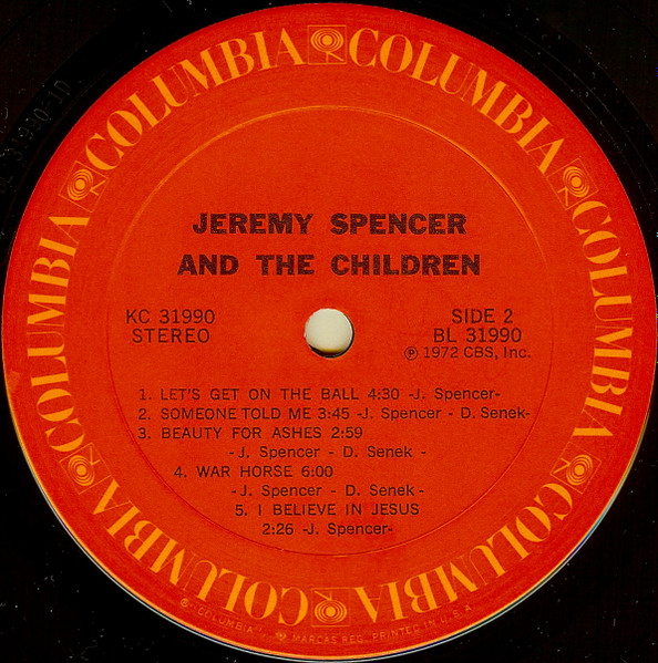 Jeremy Spencer And The Children - Jeremy Spencer And The Children | Columbia (KC 31990) - 4