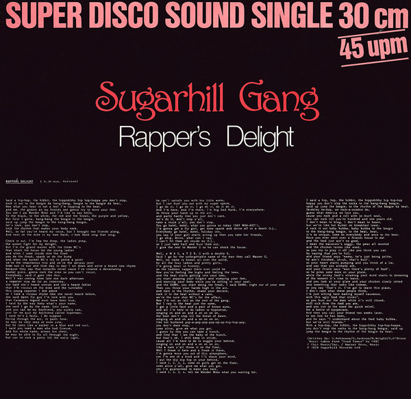 Sugarhill Gang - Rapper's Delight | Metronome (0930.002) - 2