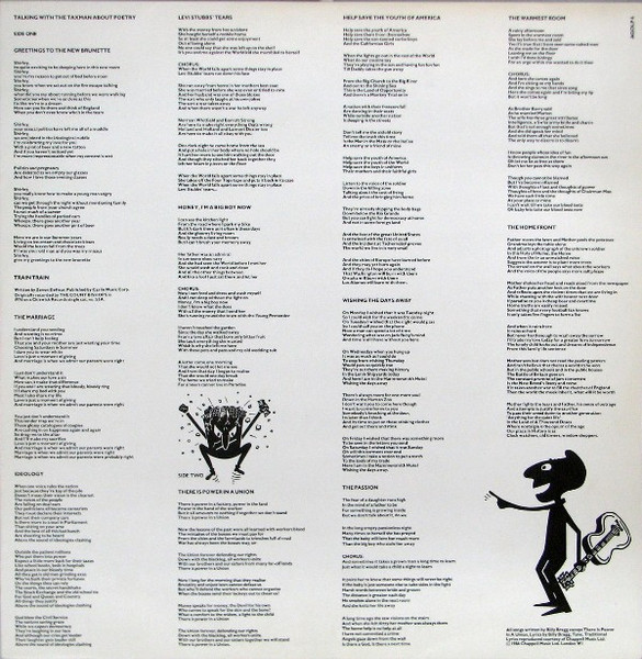 Billy Bragg - Talking With The Taxman About Poetry | Go! Discs (AGOLP 6) - 4