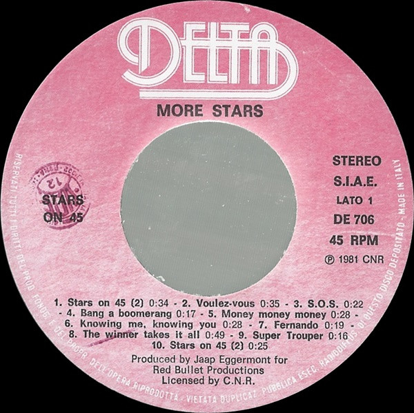 Stars On 45 - More Stars | Delta (DE 706) - 3
