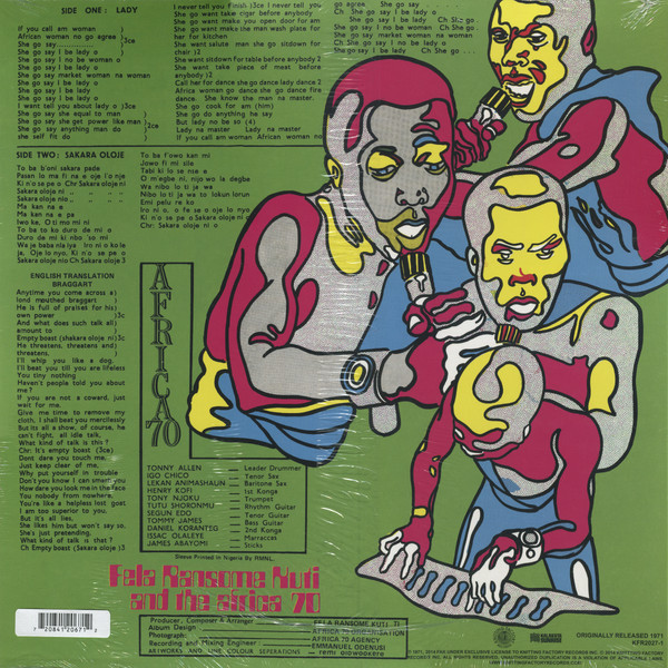 Fela Kuti And Africa 70 - Shakara | Knitting Factory Records (KFR2027-1) - 2