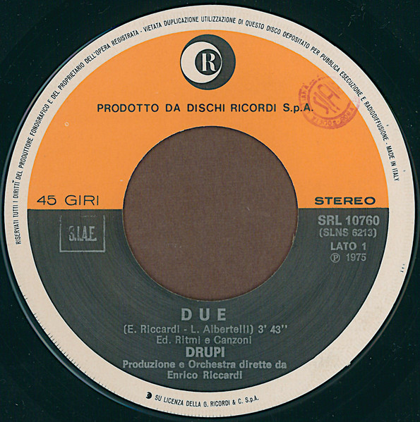Drupi - Due | Ricordi (SRL 10760) - 3