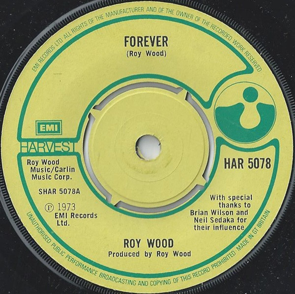 Roy Wood - Forever | Harvest (HAR 5078) - main