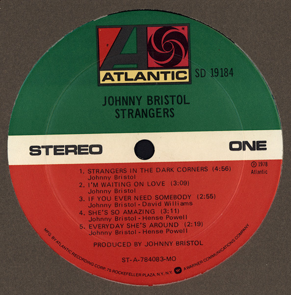 Johnny Bristol - Strangers | Atlantic (SD 19184) - 3 Johnny Bristol - Strangers | Atlantic (SD 19184) - 3