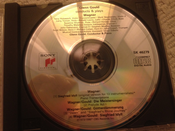 Glenn Gould , Richard Wagner - Glenn Gould Conducts Wagner's Siegfried Idyll (Gould's Conducting Debut And Final Recording) ·&nbsp;Piano Transcriptions: Siegfried Idyll, Die Meistersinger, Götterdämmerung | Sony Classical (SK 46279) - 4