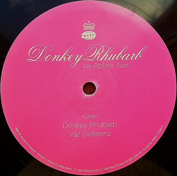 Aphex Twin - Donkey Rhubarb | Warp Records (WAP 63) - 3 Aphex Twin - Donkey Rhubarb | Warp Records (WAP 63) - 3