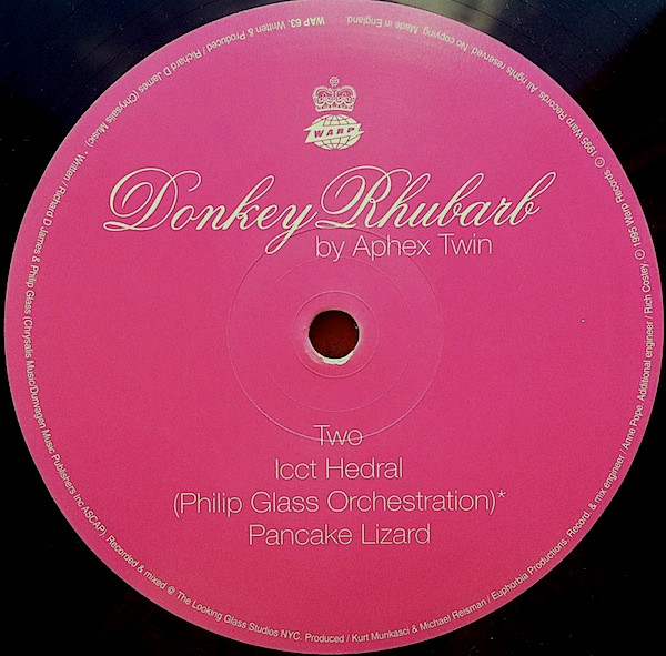 Aphex Twin - Donkey Rhubarb | Warp Records (WAP 63) - 4 Aphex Twin - Donkey Rhubarb | Warp Records (WAP 63) - 4
