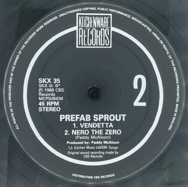 Prefab Sprout - Cars And Girls | Kitchenware Records (SKX 35) - 4