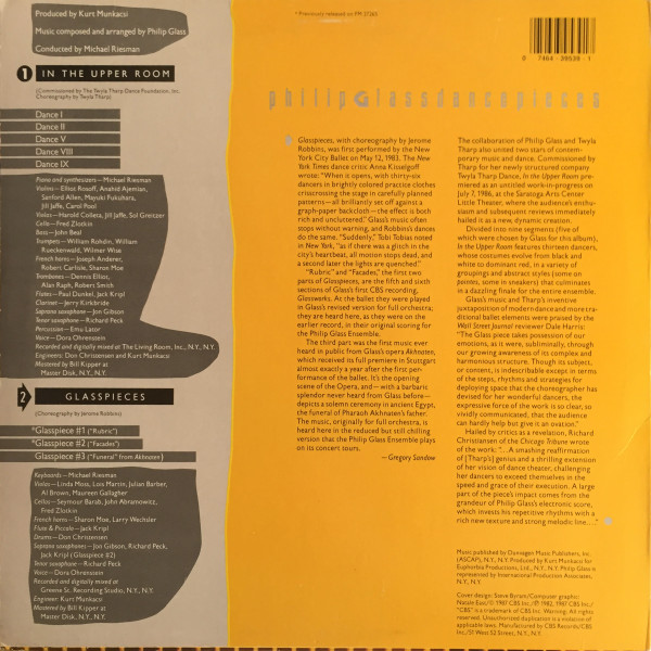 Philip Glass - DancePieces | FM (FM 39539) - 2