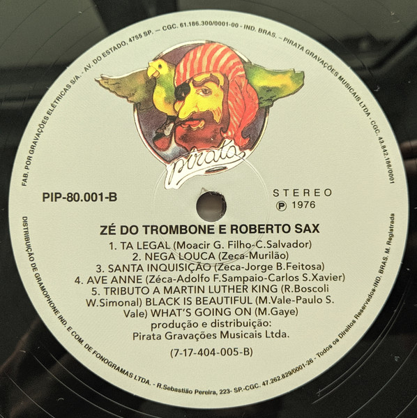 Zeca Do Trombone & Roberto Sax - Zé Do Trombone E Roberto Sax | Mad About Records (MAR010) - 4