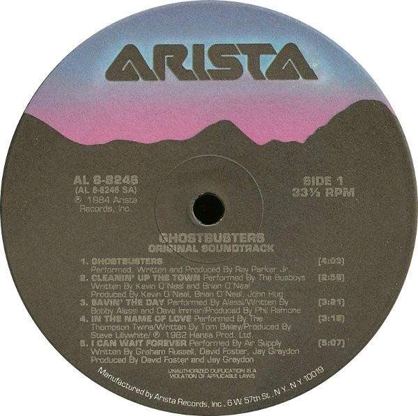 Various - Ghostbusters (Original Soundtrack) | Arista (AL8-8246) - 3 Various - Ghostbusters (Original Soundtrack) | Arista (AL8-8246) - 3