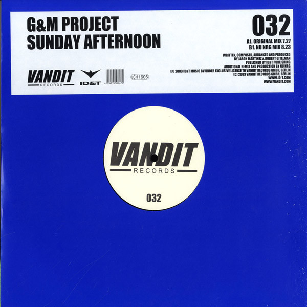 G&M Project - Sunday Afternoon | Vandit Records (032) - main