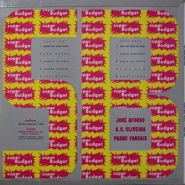 José Afonso / Adriano Correia De Oliveira / Francisco Fanhais - José Afonso / Adriano Correia De Oliveira / Padre Fanhais | Orfeu (SB 1033) - 2