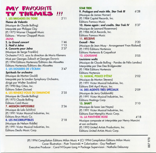 Various - My Favourite TV Themes!!! | Milan (887 978) - 2