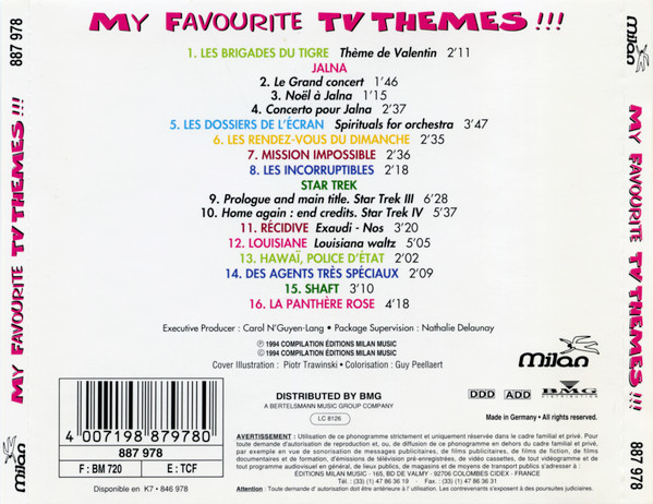 Various - My Favourite TV Themes!!! | Milan (887 978) - 4