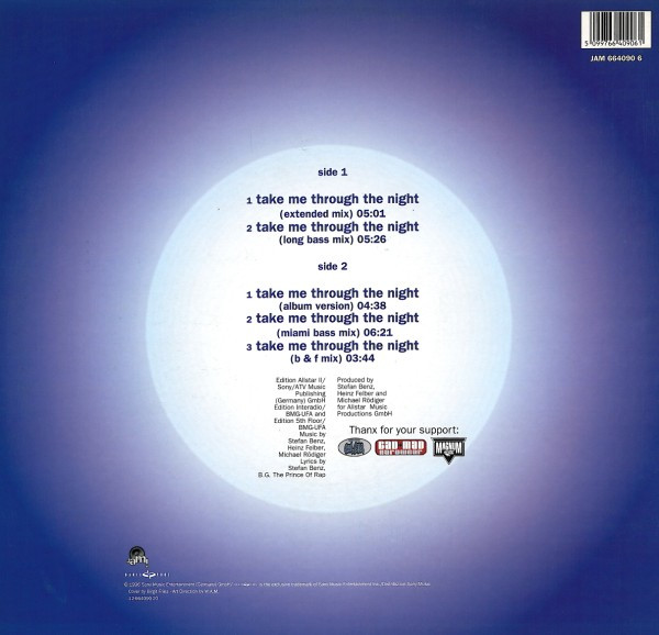 B.G. The Prince Of Rap - Take Me Through The Night | JAM! (JAM 664090 6) - 2