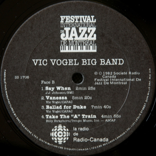 Vic Vogel - Vic Vogel Big Band | Radio-Canada (SS 1706) - 4