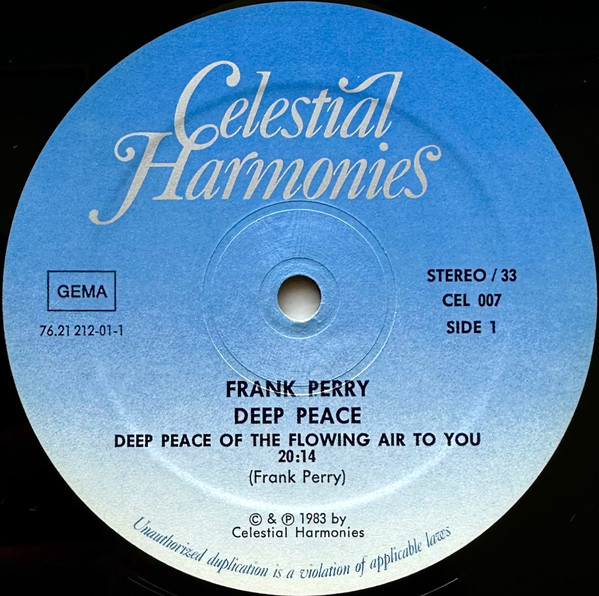 Frank Perry - Deep Peace | Celestial Harmonies (CEL 007) - 3 Frank Perry - Deep Peace | Celestial Harmonies (CEL 007) - 3