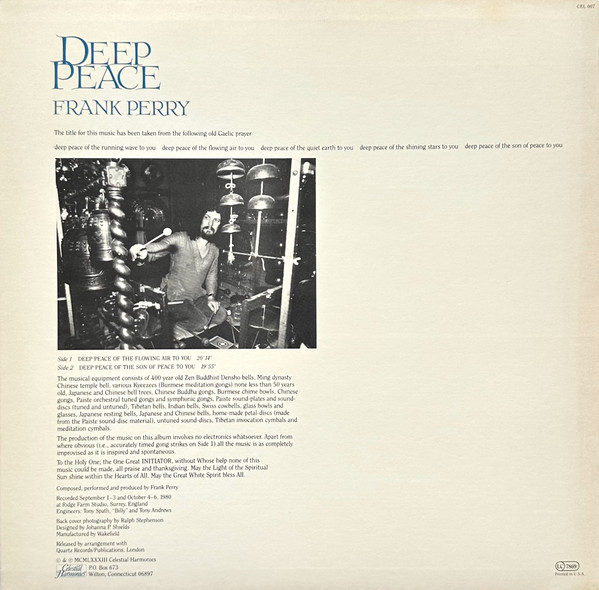 Frank Perry - Deep Peace | Celestial Harmonies (CEL 007) - 2 Frank Perry - Deep Peace | Celestial Harmonies (CEL 007) - 2